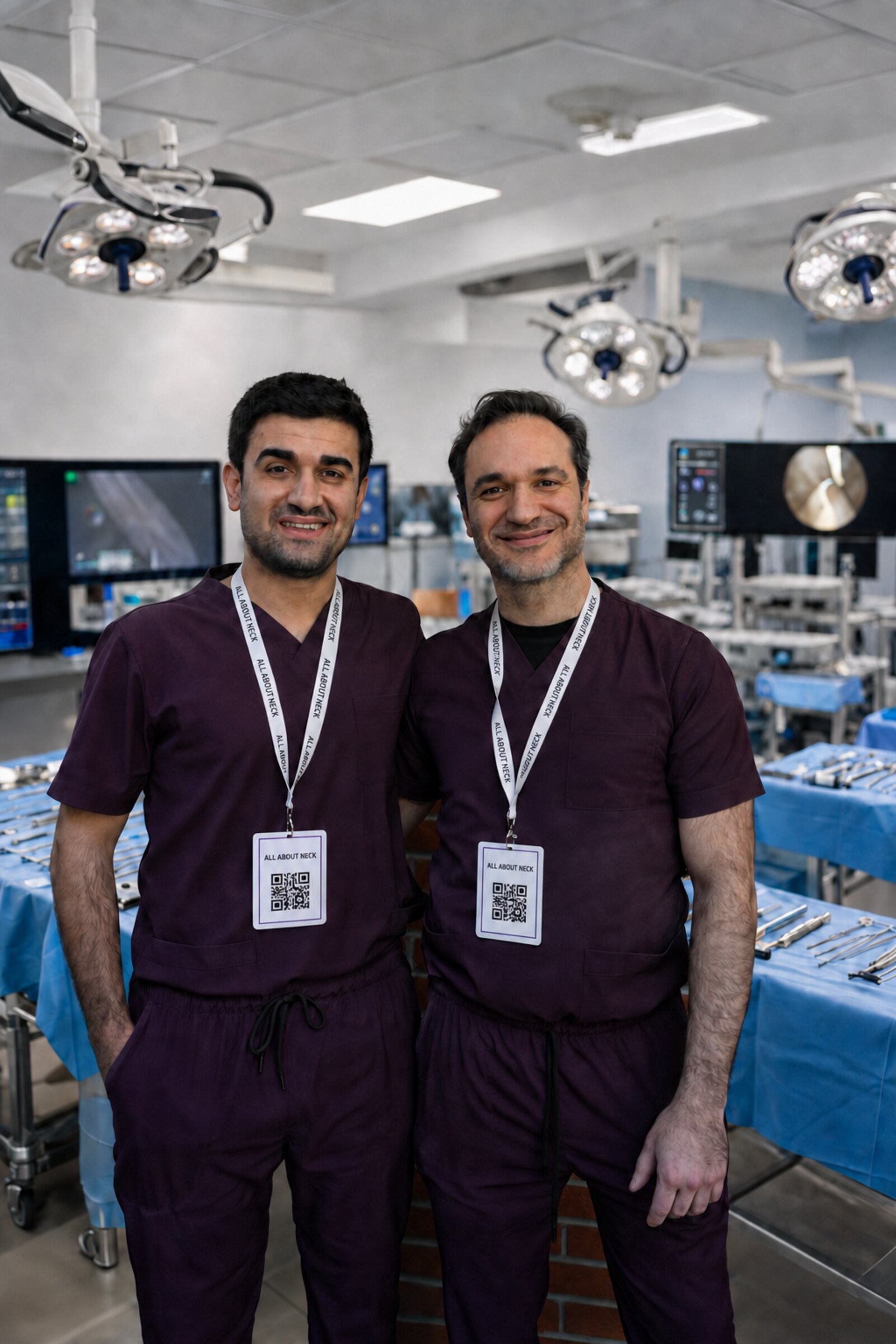 Op. Dr. Soner Karaali and Op. Dr. Mehmet Cömert in the dissection laboratory